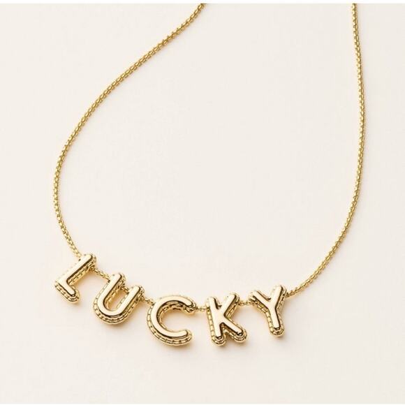 Kate Spade New York x Target Novelty LUCKY Bubble Chain Necklace 16 Inches - Picture 3 of 3